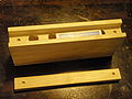 cribbage board on side with holder removed